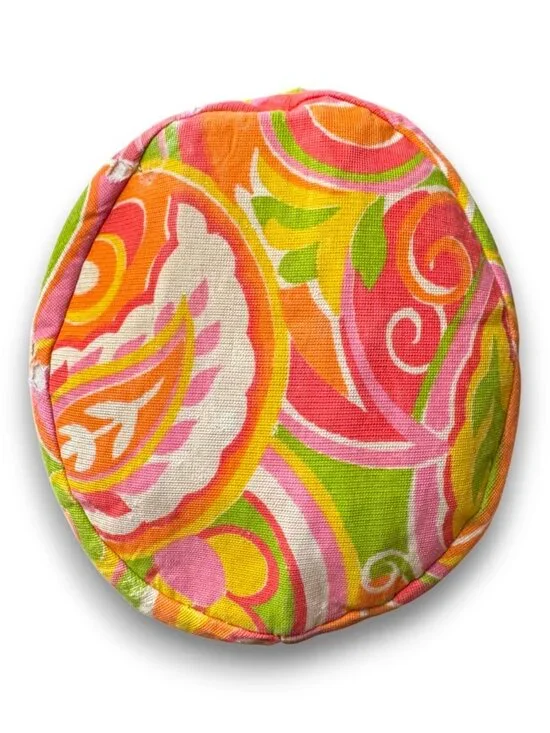 Vintage 1960s Sun Hatter of Florida Bucket Hat Psychedelic Paisley Mod Pink Oran - Picture 7 of 10